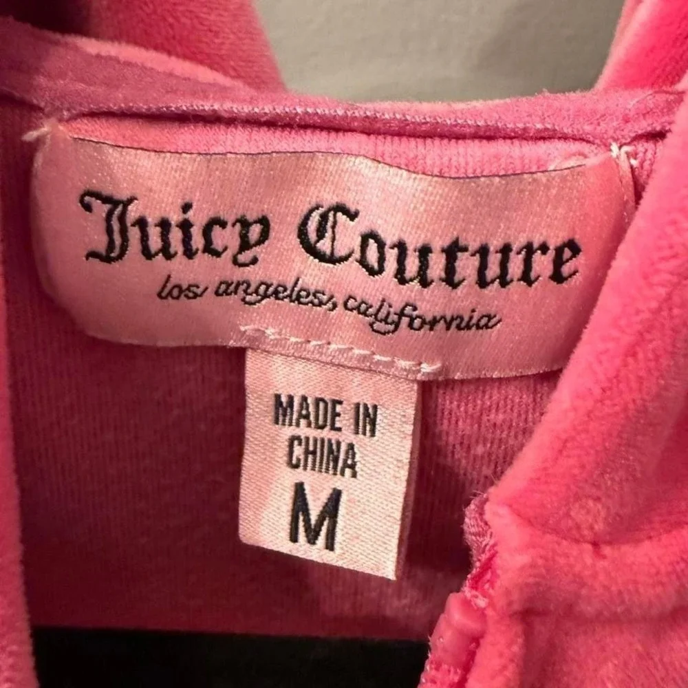 Juicy Couture OG Big bling velour Women's Size M hoodie - Picture 3 of 6